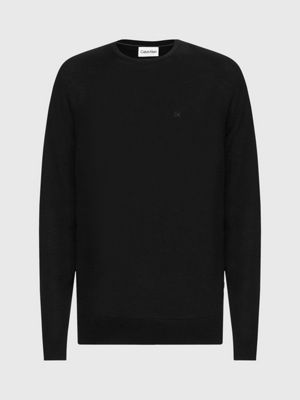 ck black pullover aus merinowolle für herren - calvin klein