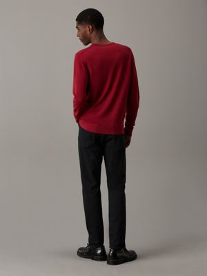jersey de lana merino syrah de hombres calvin klein