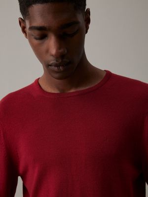 jersey de lana merino syrah de hombres calvin klein