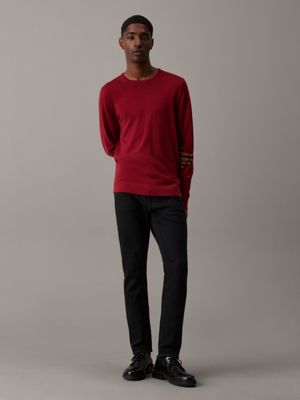 jersey de lana merino syrah de hombres calvin klein