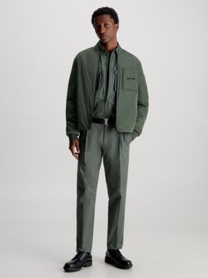 Calvin Klein Jeans commercial bomber jacket in thyme green