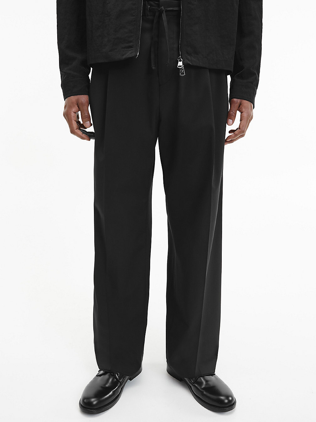 CK BLACK > Gabardynowe Spodnie Z Szerokimi Nogawkami > undefined Mężczyźni - Calvin Klein