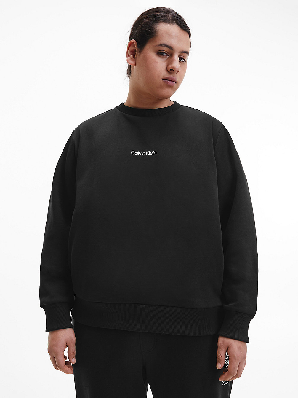 CK BLACK Logo-Sweatshirt In Großen Größen undefined Herren Calvin Klein