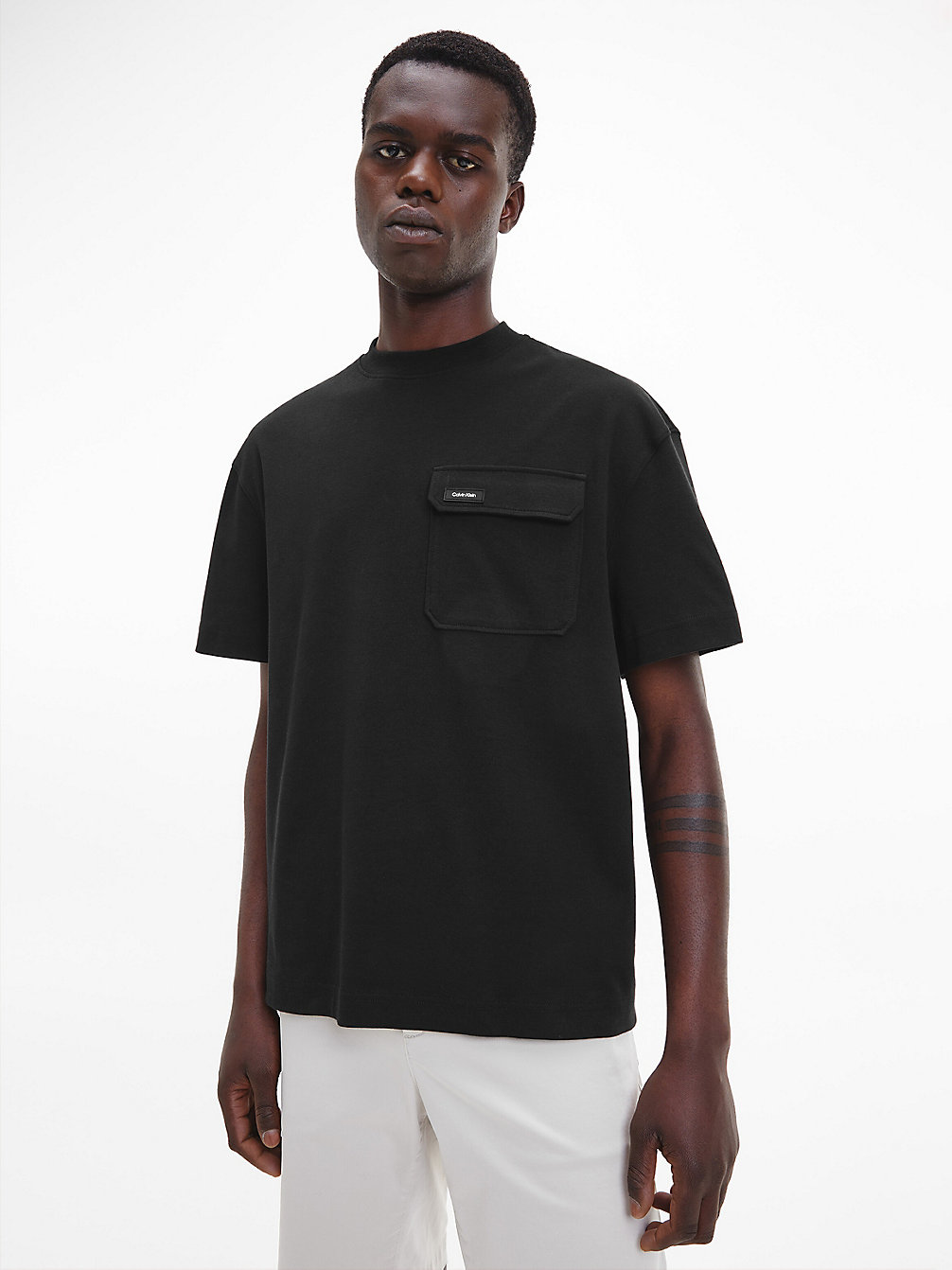 CK BLACK T-Shirt Mit Tasche undefined Herren Calvin Klein