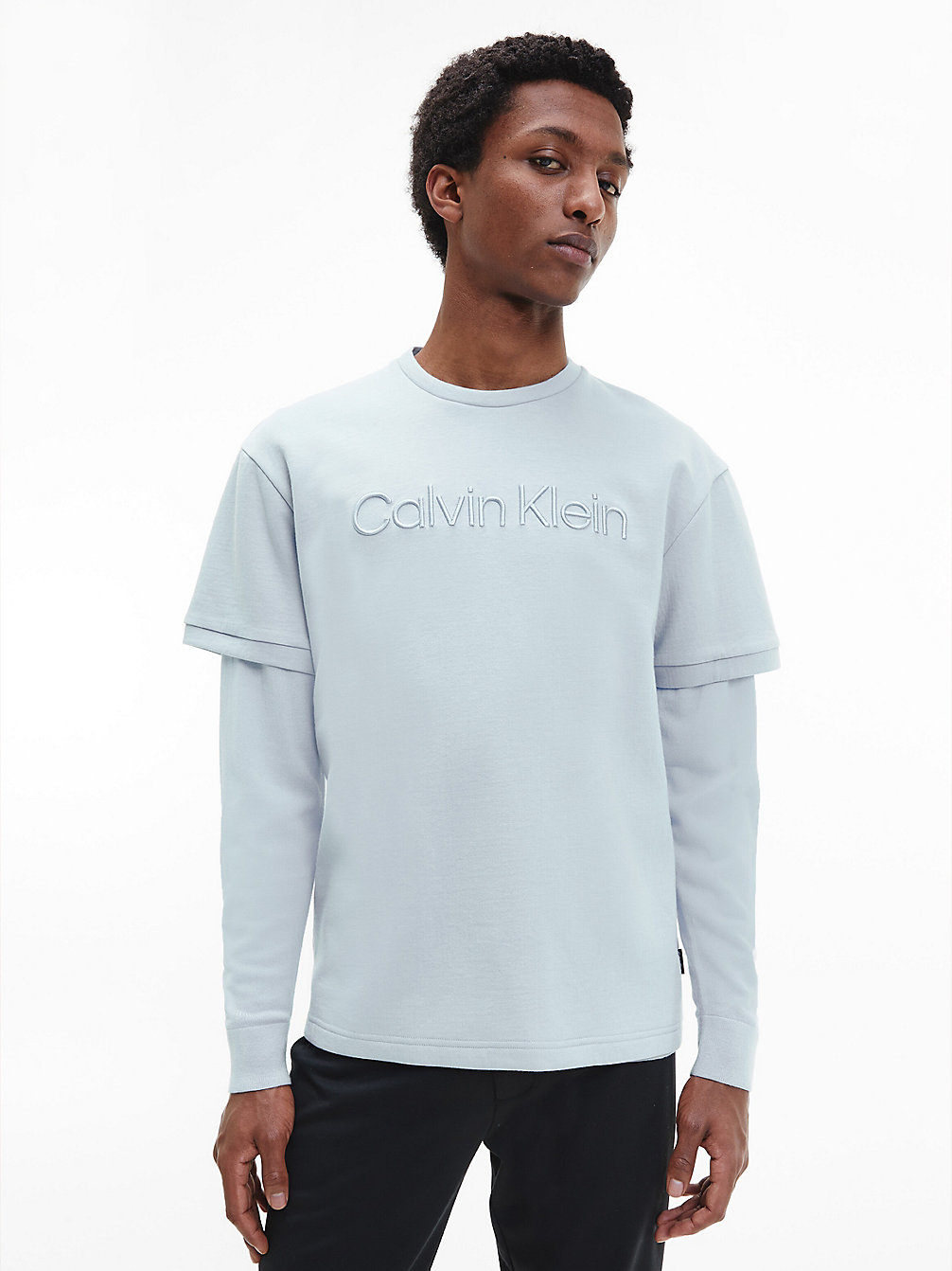 BAYSHORE BLUE Spacer-Logo-T-Shirt undefined Herren Calvin Klein