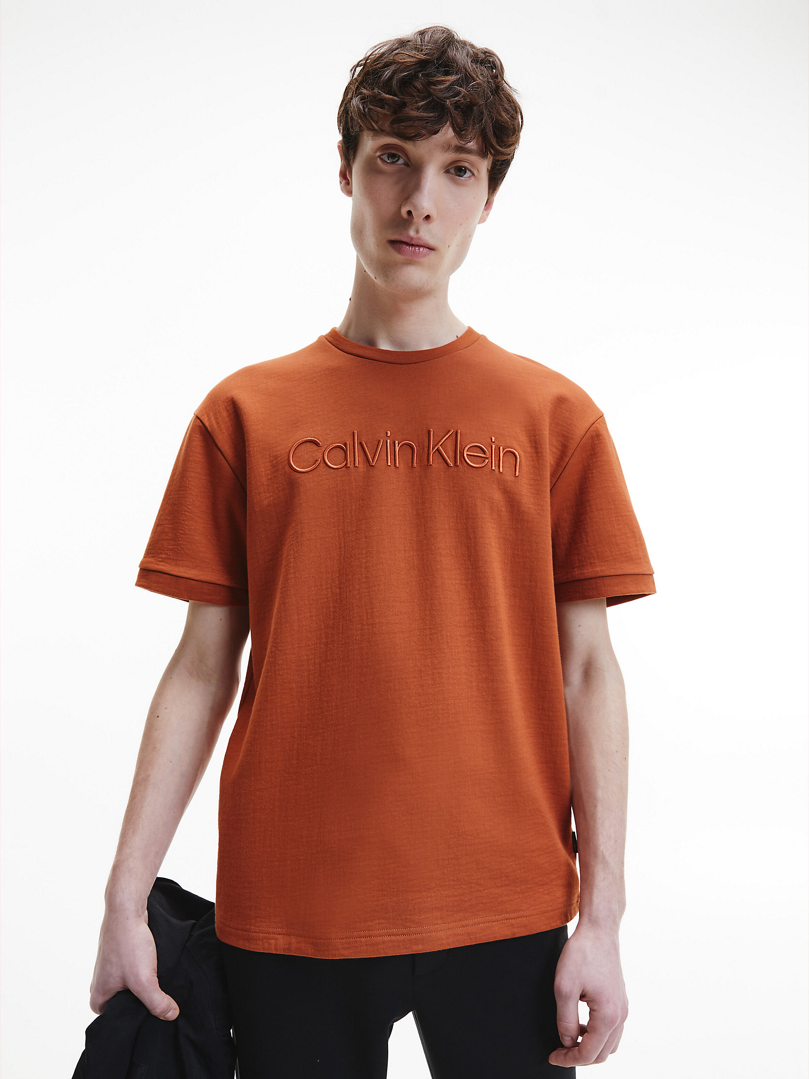 Gingerbread Brown Spacer Logo T-Shirt undefined men Calvin Klein