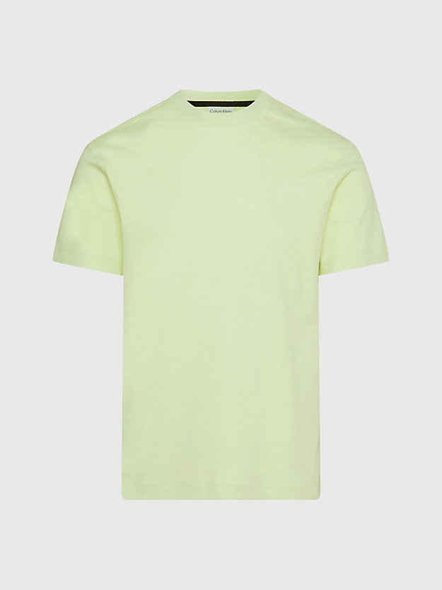t-shirt con micro logo in cotone gleam da uomo calvin klein