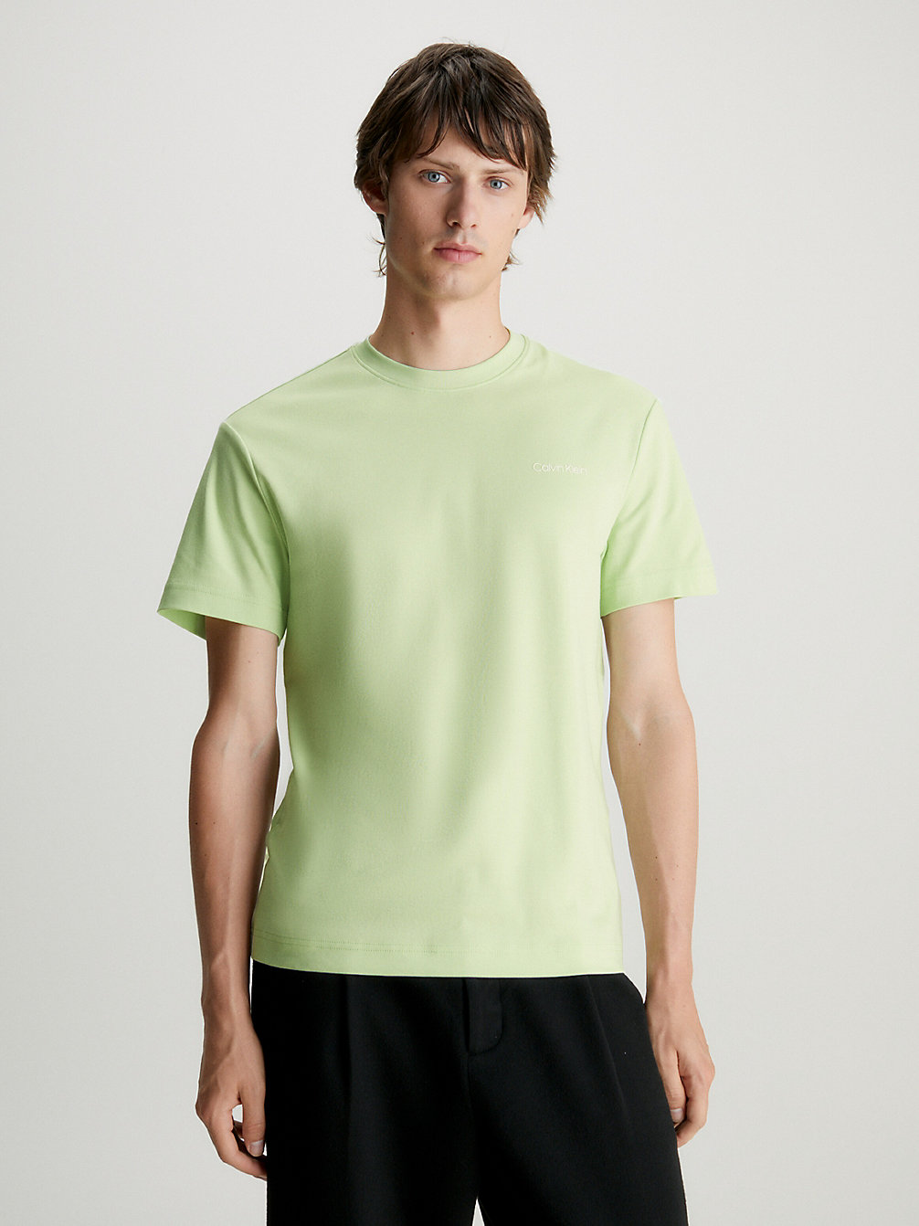 GLEAM T-Shirt Mit Mikro-Logo Aus Baumwolle undefined Herren Calvin Klein