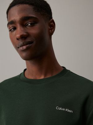 midnight forest cotton interlock t-shirt for men calvin klein