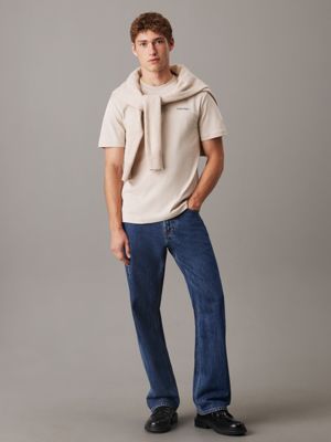 peyote cotton interlock t-shirt for men calvin klein