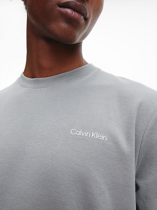 GREY ASPHALT Organic Cotton T-shirt for men CALVIN KLEIN