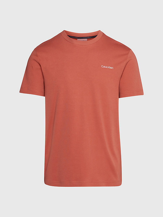 copper sun cotton micro logo t-shirt for men calvin klein