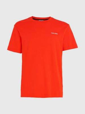 SPICY ORANGE Organic Cotton T-shirt for men CALVIN KLEIN