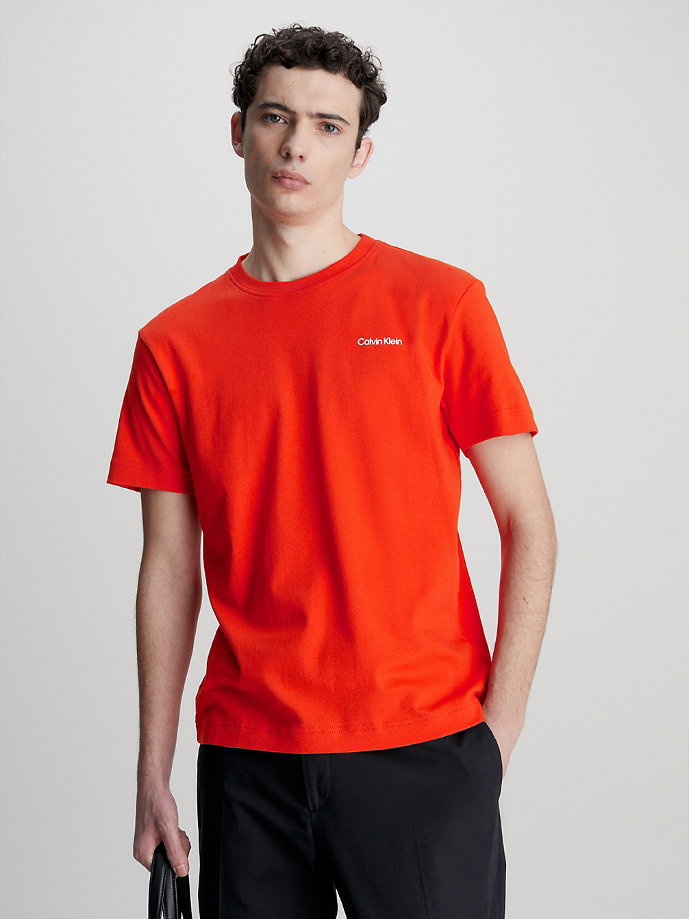 SPICY ORANGE > T-Shirt Z Bawełny Organicznej > undefined Mężczyźni - Calvin Klein
