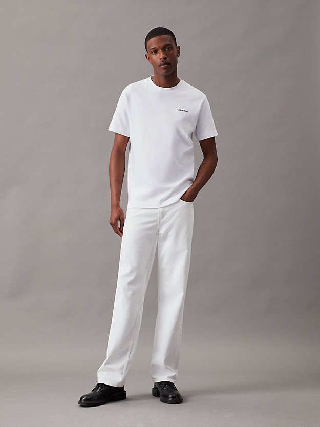 BRIGHT WHITE Organic Cotton T-shirt for men CALVIN KLEIN