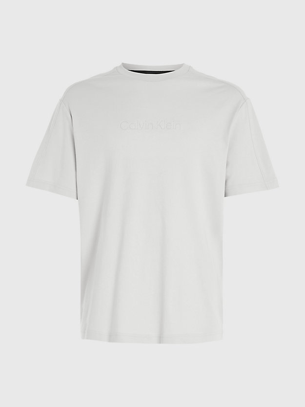 stony beige organic cotton logo t-shirt for men calvin klein