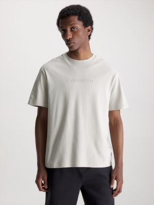 T-shirt col rond Calvin Klein blanc basique pour homme - Toujours a