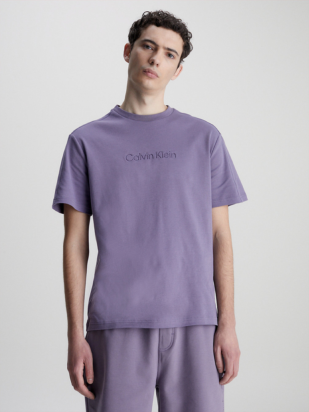 CADET T-Shirt En Coton Bio Avec Logo undefined hommes Calvin Klein