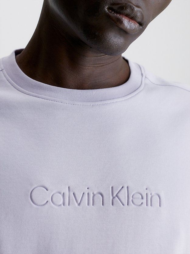 MISTY LILAC Organic Cotton T-shirt for men CALVIN KLEIN