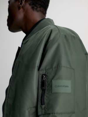 Calvin klein outlet green bomber jacket