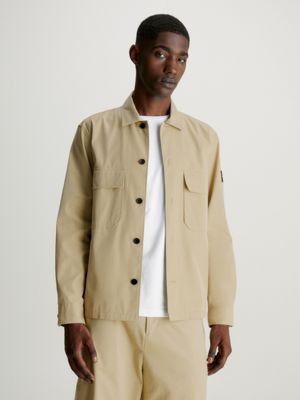 Mens on sale khaki overshirt