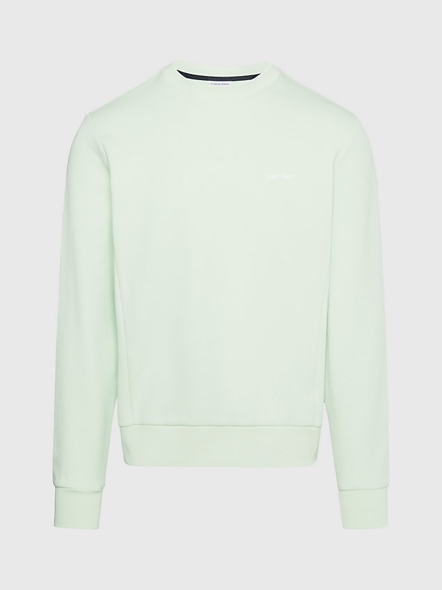 green micro logo cotton sweatshirt for men calvin klein
