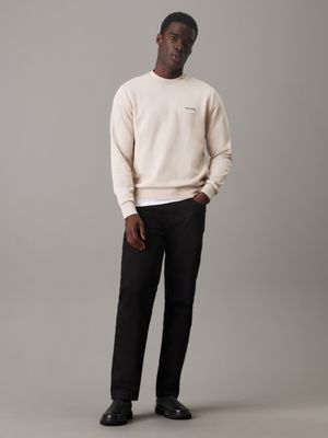 peyote blended interlock sweatshirt for men calvin klein