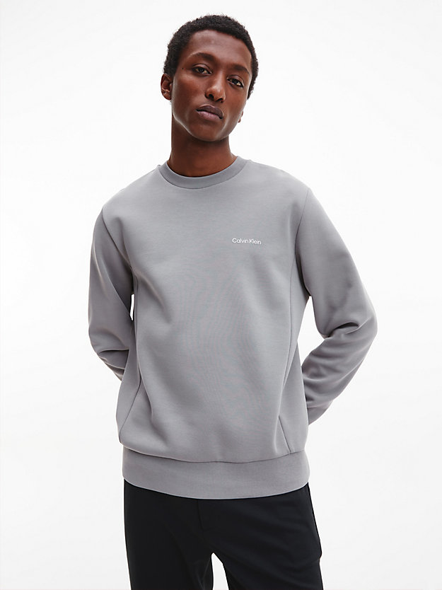GREY ASPHALT Recycled Polyester Sweatshirt for men CALVIN KLEIN