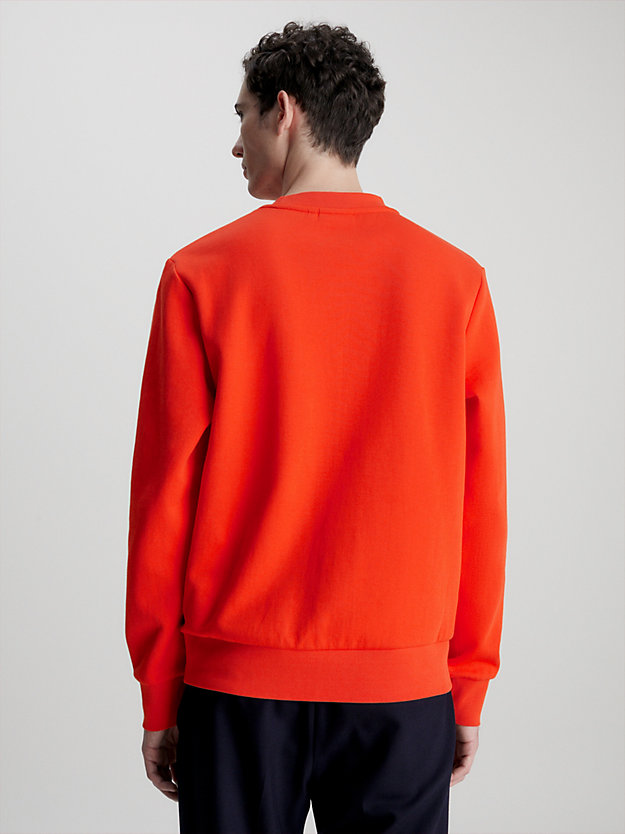 SPICY ORANGE Recycled Polyester Sweatshirt for men CALVIN KLEIN