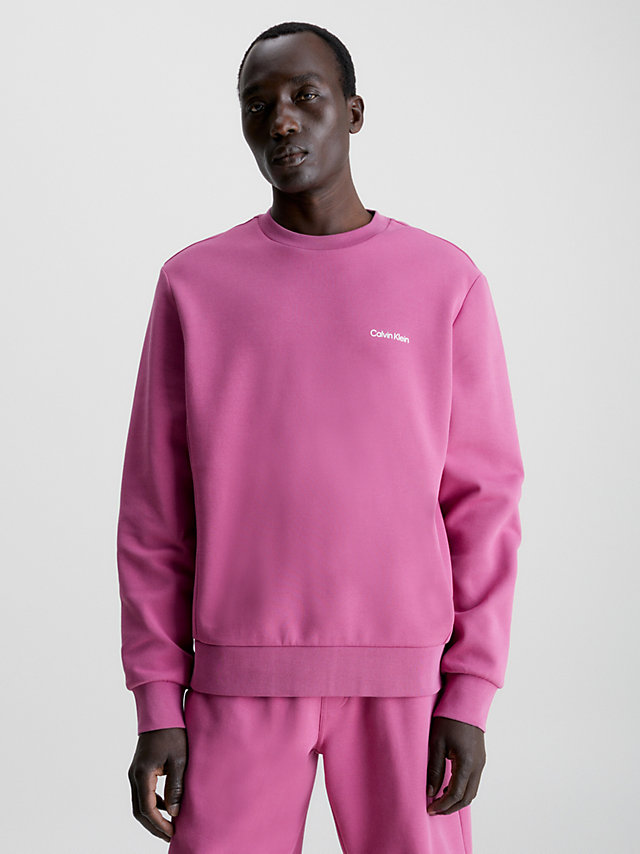 Pale Fuchsia Recycled Polyester Sweatshirt undefined men Calvin Klein