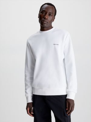 White calvin shop klein sweatshirt mens