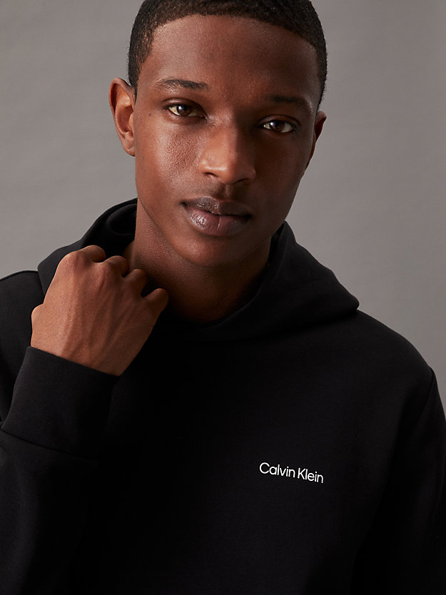 ck black cotton hoodie for men calvin klein