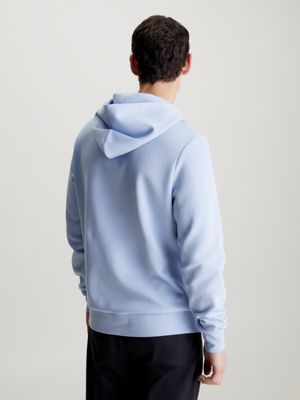 Blue cotton outlet hoodie