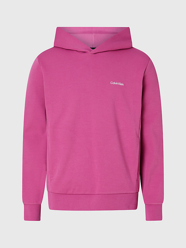 PALE FUCHSIA Recycled Polyester Hoodie for men CALVIN KLEIN