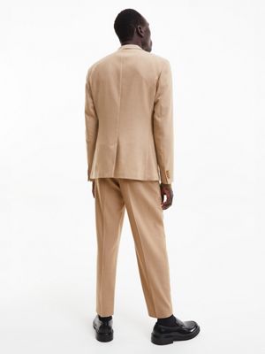 CARAMEL Virgin Wool Blazer for men CALVIN KLEIN