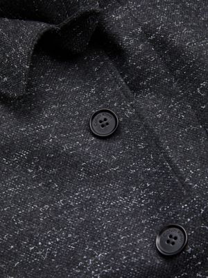 MEDIUM CHARCOAL Abrigo tres cuartos tweed de lana de hombre CALVIN KLEIN