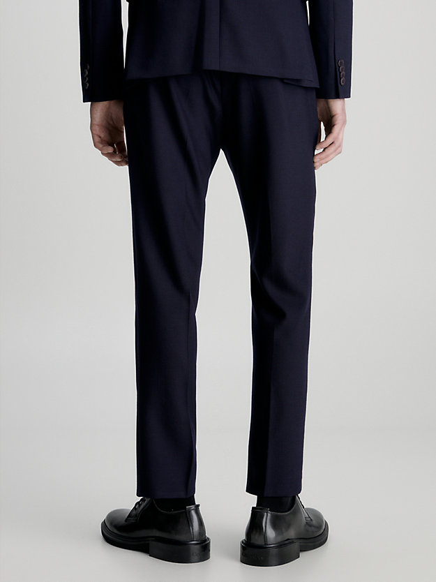 CALVIN NAVY Cropped Wool Stretch Joggers for men CALVIN KLEIN