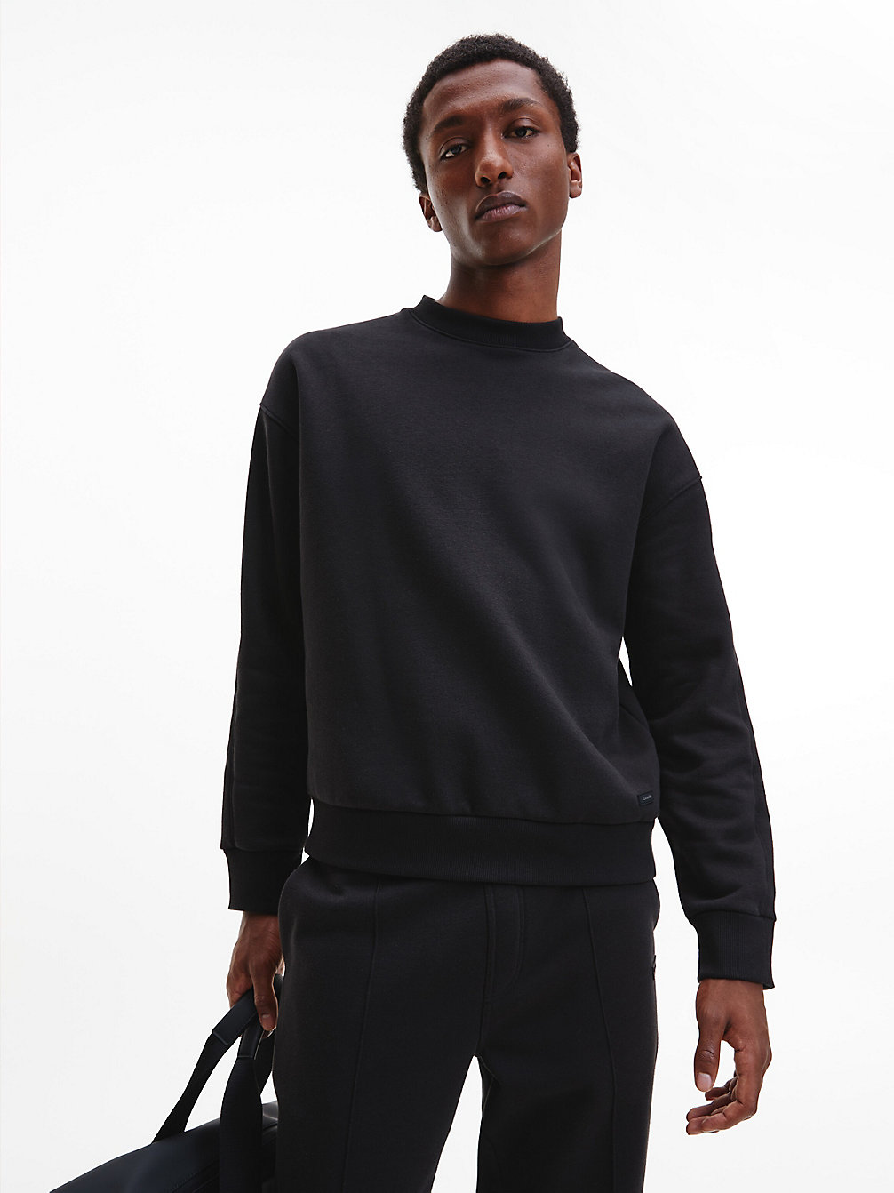 CK BLACK Relaxed Heavy Fleece Sweatshirt undefined men Calvin Klein