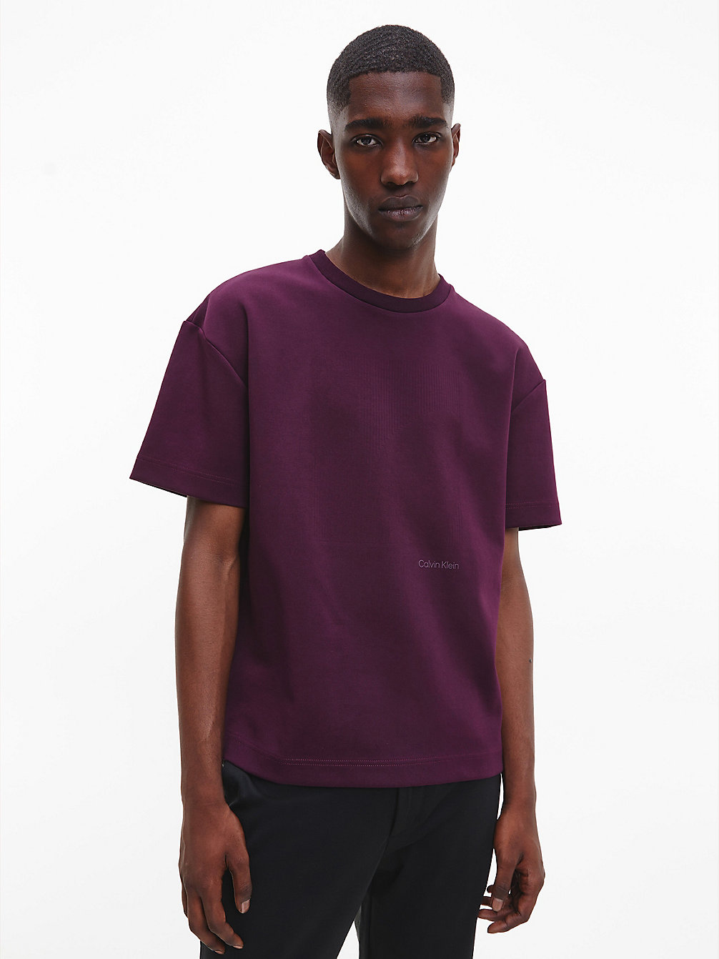 PASSION PLUM Relaxed Organic Cotton T-Shirt undefined men Calvin Klein