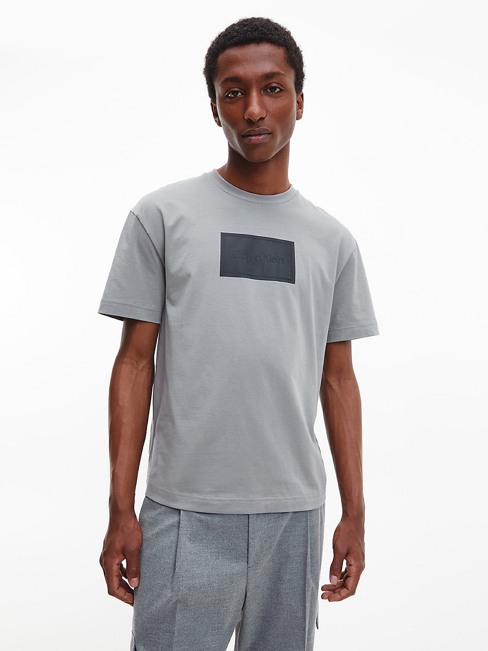 GREY ASPHALT Relaxed Logo T-Shirt undefined men Calvin Klein