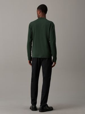 midnight forest long sleeve mock neck top for men calvin klein