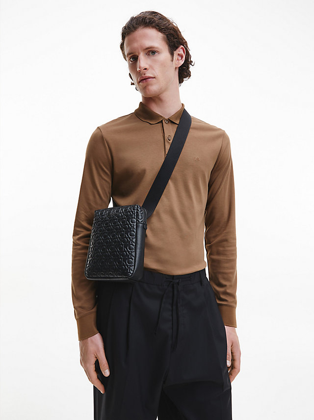 Polo Slim À Manches Longues > Chester Brown > undefined hommes > Calvin Klein
