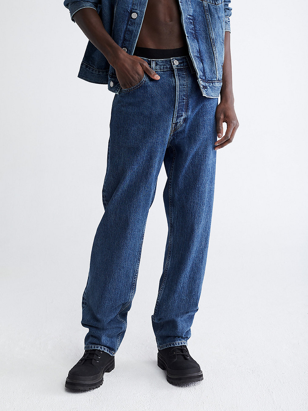 HARBOR BLUE Unisex Straight Jeans undefined unisex Calvin Klein