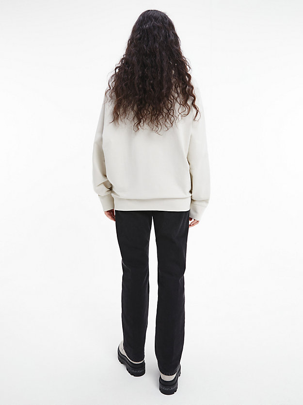 BONE WHITE Lässiges Unisex-Sweatshirt – CK Standards für unisex CALVIN KLEIN