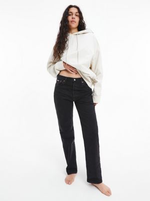 BONE WHITE Sudadera holgada unisex con capucha - CK Standards de unisex CALVIN KLEIN