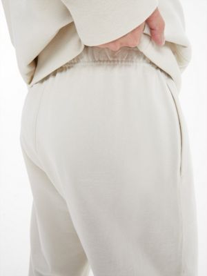 BONE WHITE Unisex Relaxed Joggers - CK Standards for unisex CALVIN KLEIN