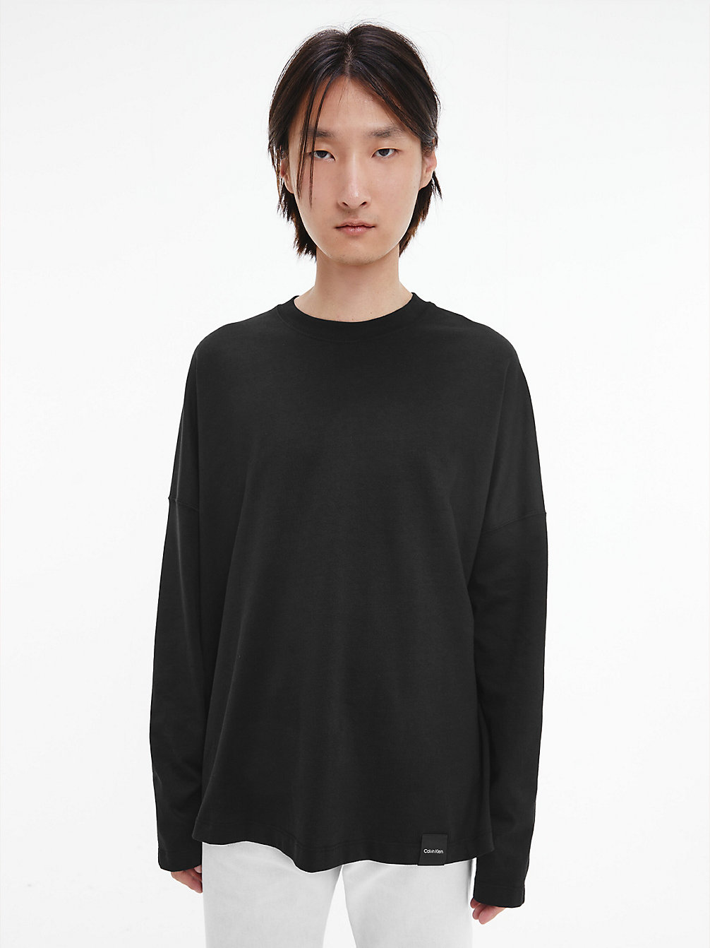 BLACK BEAUTY T-Shirt Relaxed Unisexe À Manches Longues - CK Standards undefined Unisex Calvin Klein
