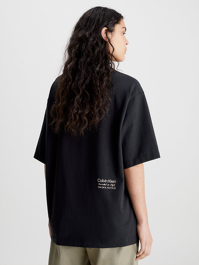 black lässiges unisex-t-shirt – ck standards für herren - calvin klein