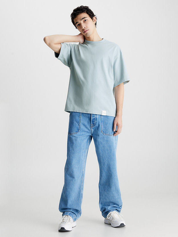blue sea unisex relaxed t-shirt - ck standards for men calvin klein
