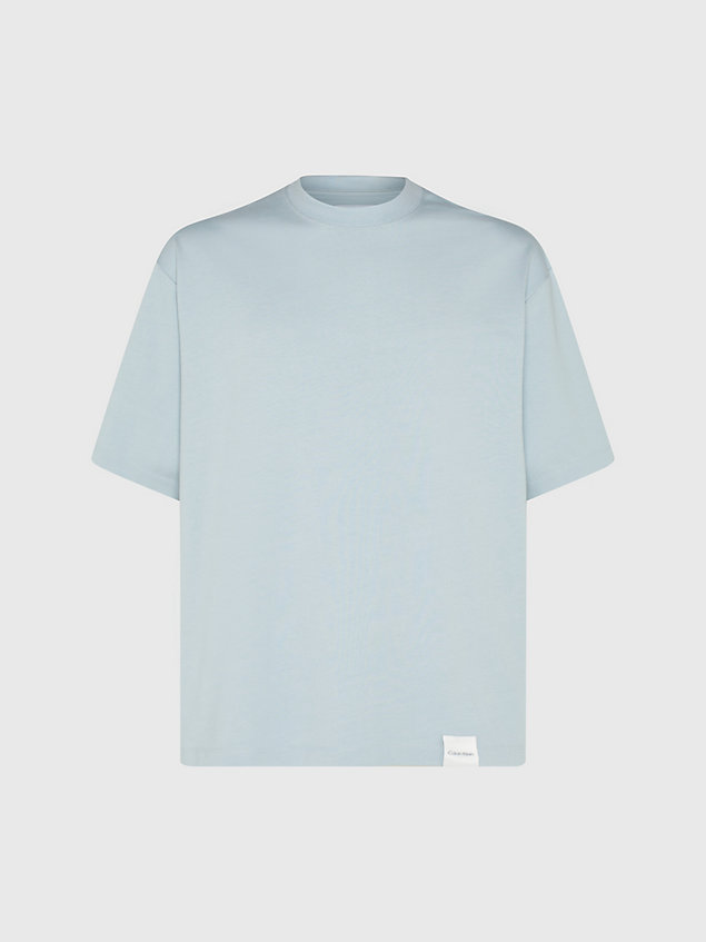blue unisex relaxed t-shirt - ck standards voor heren - calvin klein